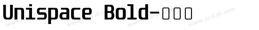 Unispace Bold字体转换
